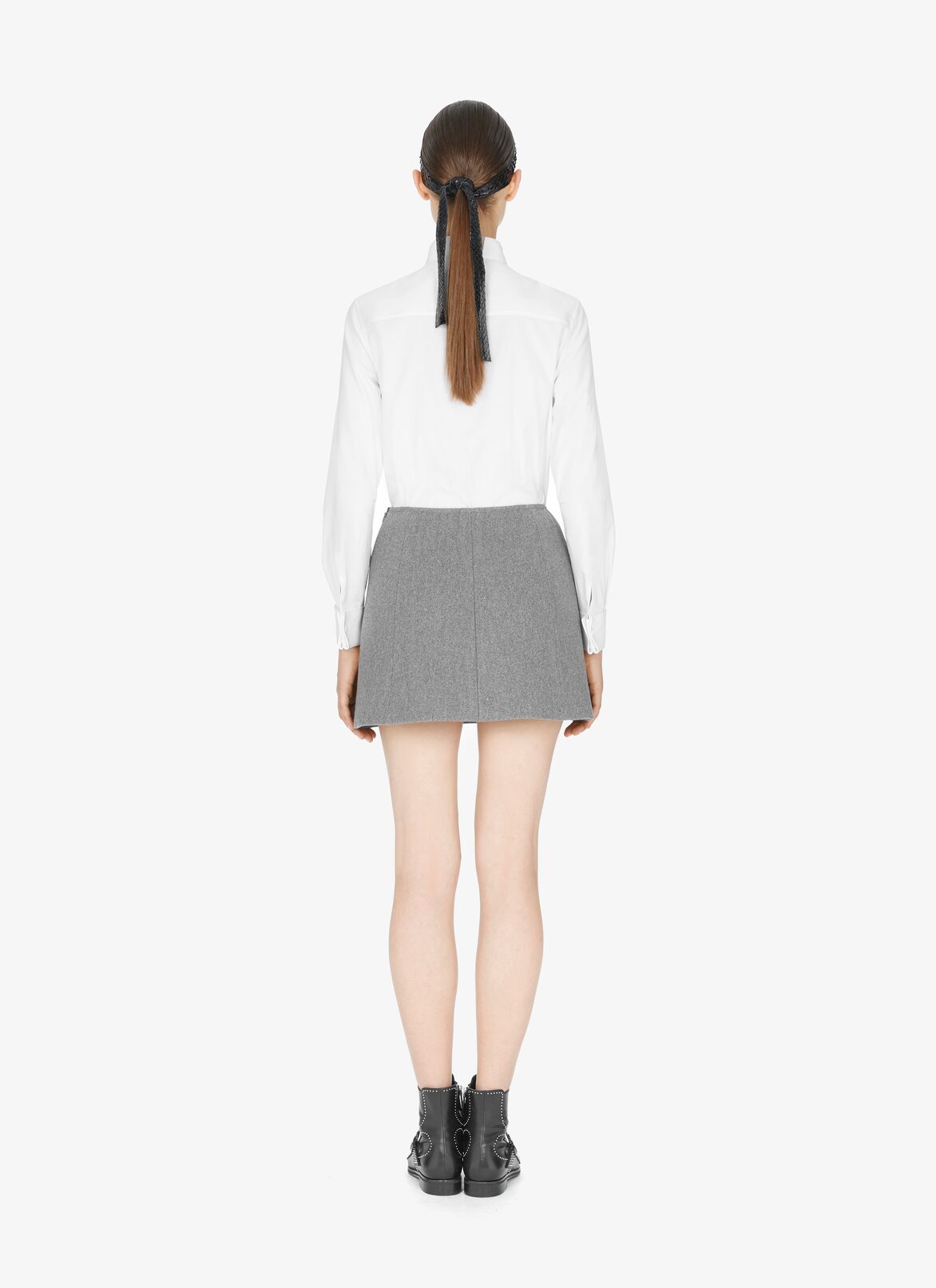 MINI SKIRT DRAP VIF GREY ALAÏA GRAY MINI SKIRT DRAP VIF GREY